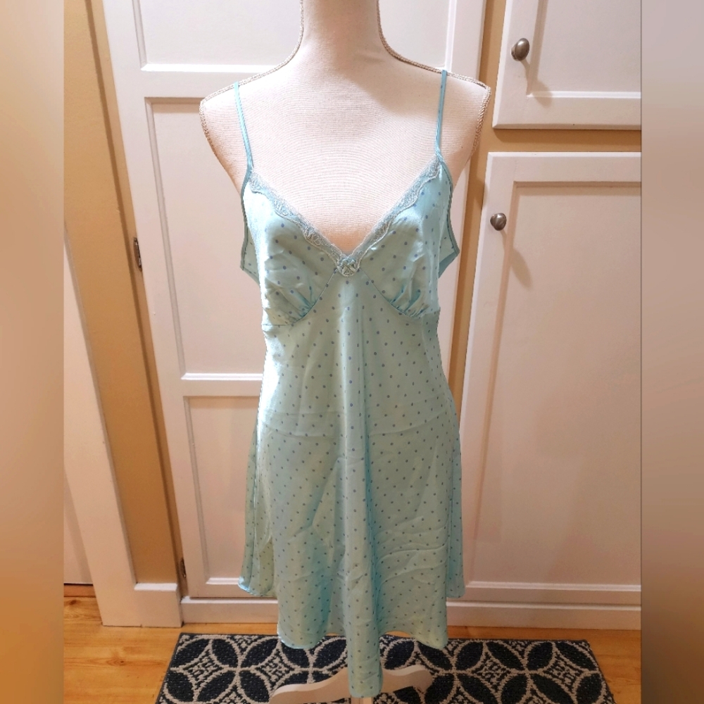 Madonna Women's Lace Accented Slip Dress Lingerie